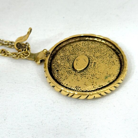 Kirks Folly Vintage Two Tone Seaview Moon Face Necklace Enhancer - Picture 6 of 7